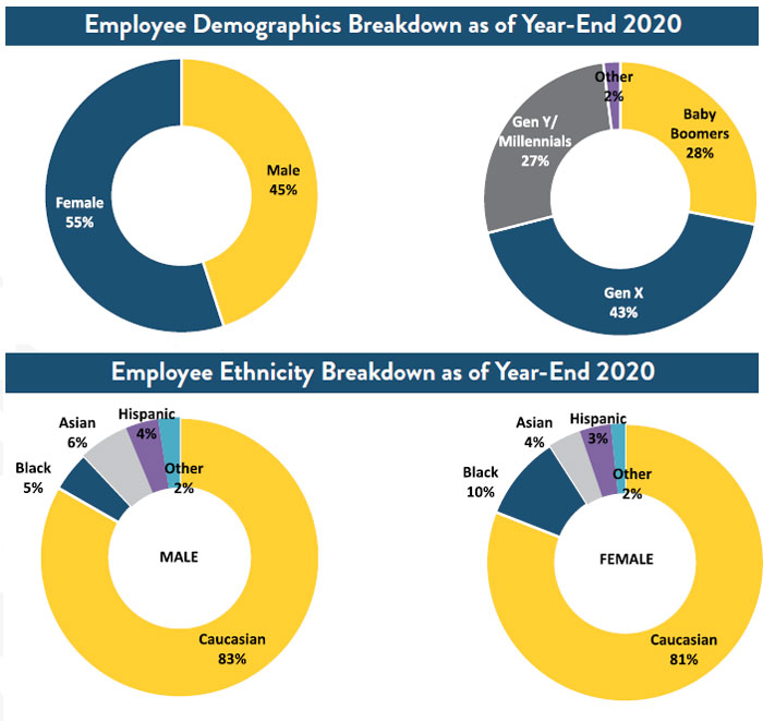 2020 Selective employee demographics