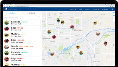 Selective Drive fleet management maps provide a high-level overview of vehicle and driver data.
